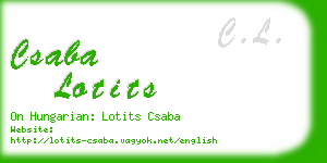 csaba lotits business card